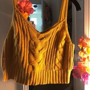 yellow crotchet crop top
